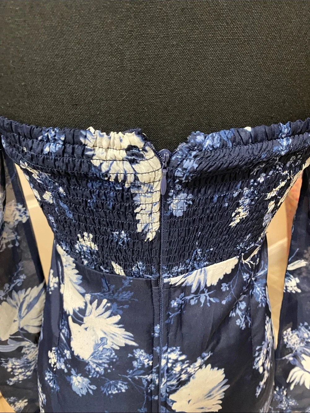 Abercrombie & Fitch Navy and White Floral Maxi Dress